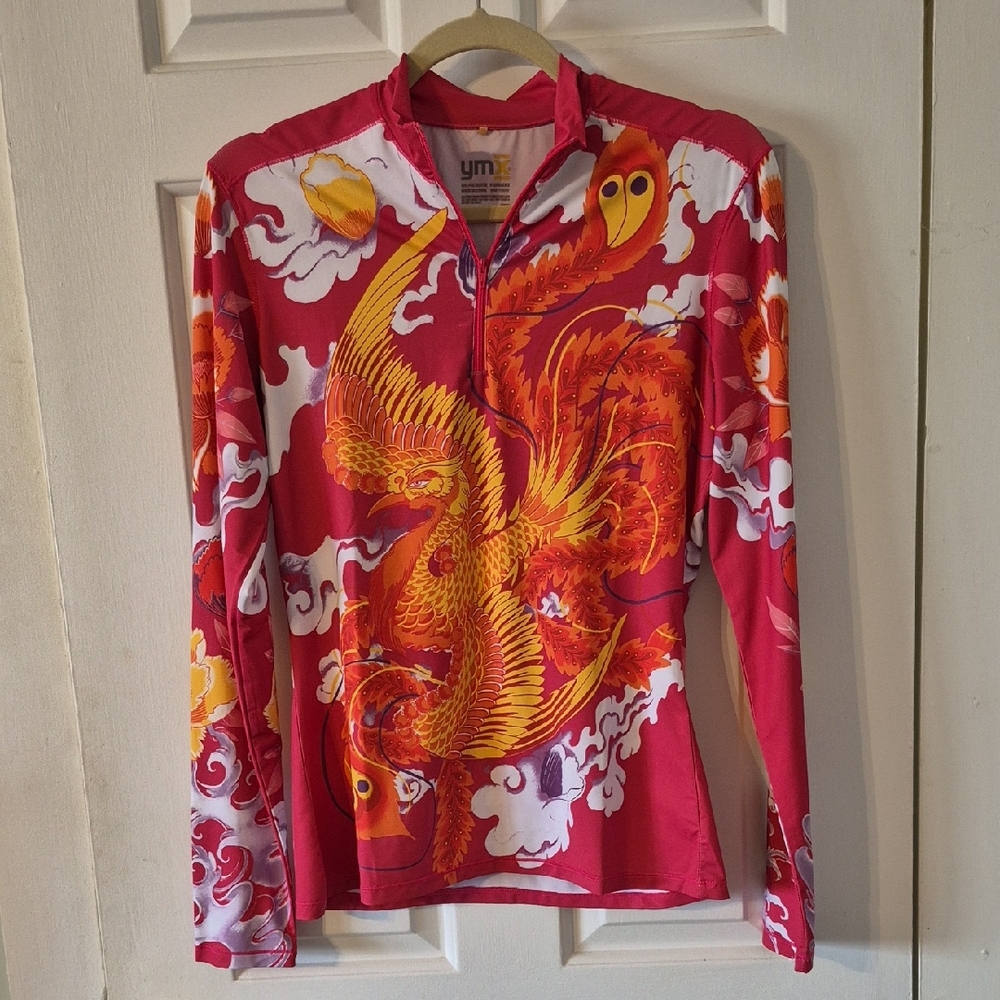 YMX Vibrant Red and Yellow Top